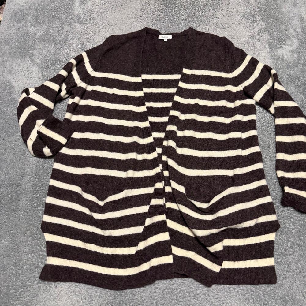 Madewell Cardigan Sweater Womens 1X Wool Alpaca Blend Brown Longline
